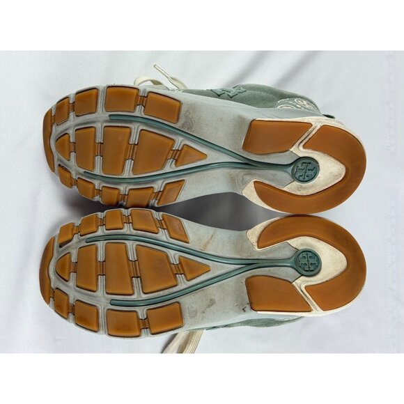TORY BURCH T Monogram Good Luck Trainer Blue Celadon Women's Shoes Size 9M - Picture 7 of 9